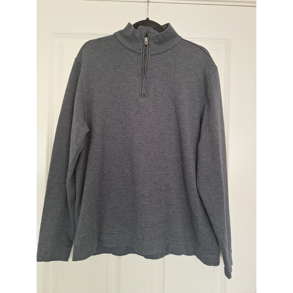 Jared‎ Lang Gray sweater pullover zip size L